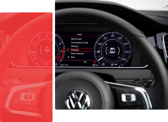 Digitale cockpit in Volkswagen